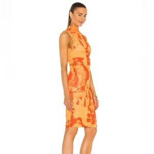XS Miaou Sofia Dress in stone orange